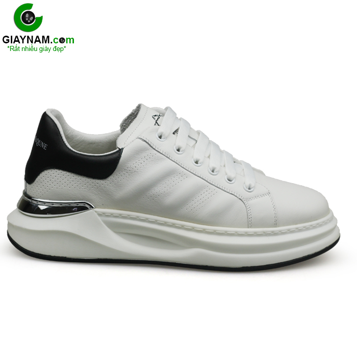 Giày thể thao nam trắng đế cao; GC22602T1